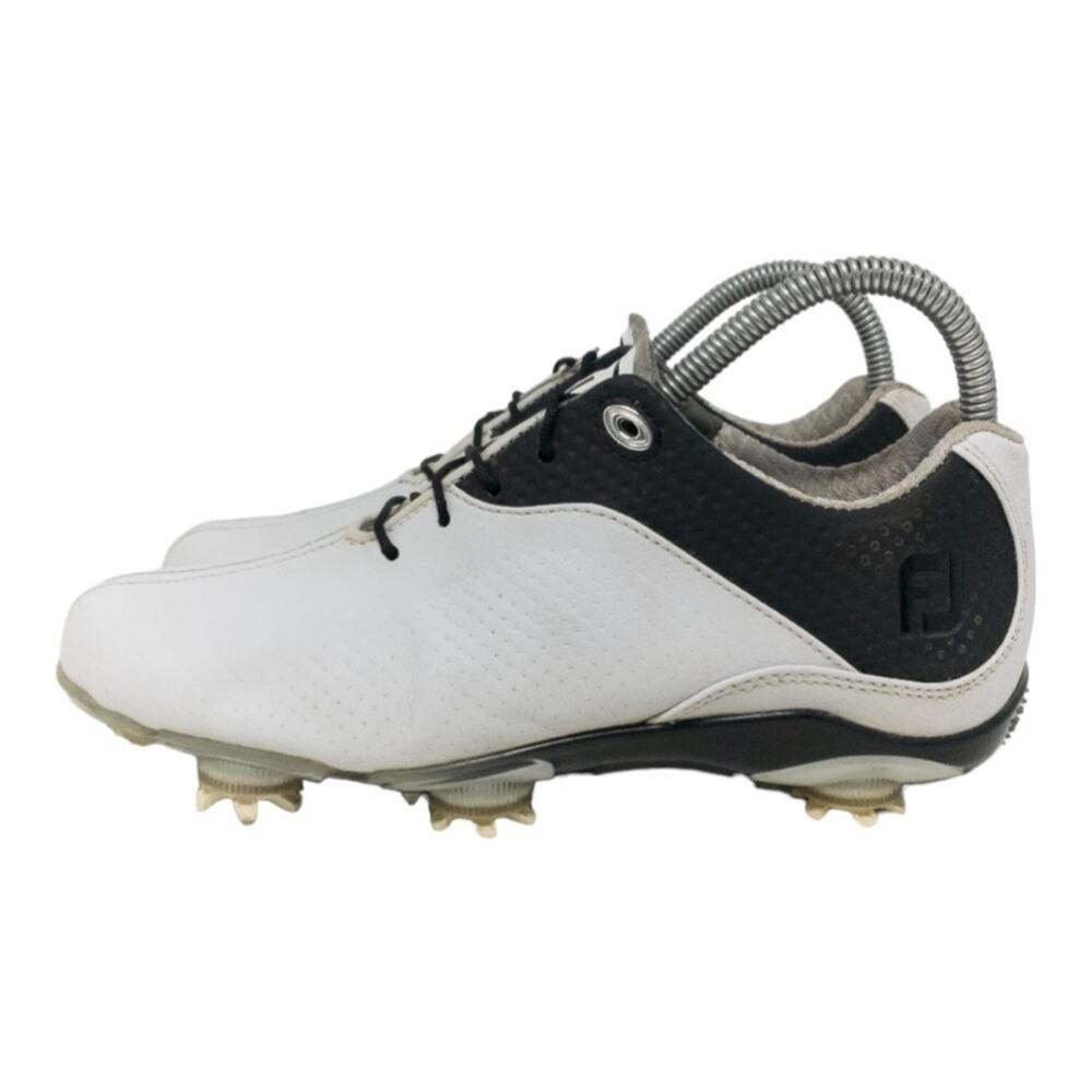 FootJoy DNA Golf Shoes Womens 6.5 White Black Spiked Cleats Athletic FJ